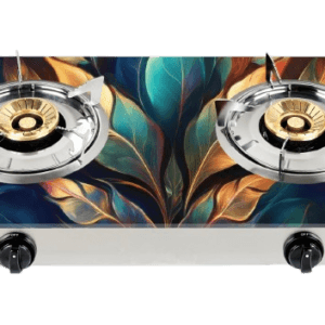 Tycoon Double Burner Glass LPG Stove - TCN-DBLPGG-Magic-Leaf